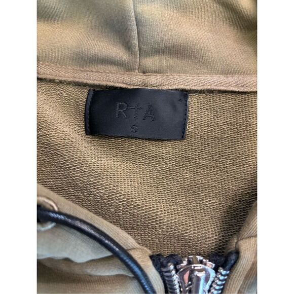 RTA Men's Green Full Zip Black Cherries Floyd Hooded Sweatshirt Green Small - Picture 5 of 9